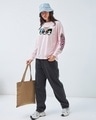 Shop Women's Pink Girl Power Graphic Printed Oversized T-shirt-Full