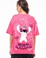 Shop Women's Pink Give Me Space Graphic Printed Oversized T-shirt-Front