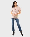Shop Women's Pink Go With the Flow Graphic Printed Boyfriend T-shirt-Full