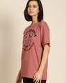 Shop Women's Pink Grand Canyon Typography Oversized T-shirt-Design
