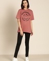 Shop Women's Pink Grand Canyon Typography Oversized T-shirt