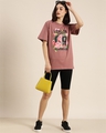 Shop Women's Pink Graphic Print Oversized T-shirt