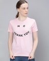 Shop Women's Pink Graphic Print T-shirt-Front