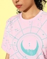 Shop Women's Pink Graphic Printed Oversized T-shirt