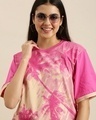 Shop Women's Pink Graphic Printed Oversized T-shirt-Design