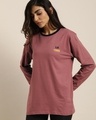 Shop Women's Pink Graphic Printed Oversized T-shirt-Design