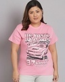 Shop Women's Pink Graphic Printed T-shirt-Front