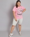 Shop Women's Pink Graphic Printed T-shirt-Full