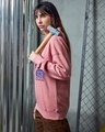 Shop Women's Pink Have Brains Graphic Printed Oversized Hoodies-Design