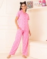 Shop Women's Pink Hello Kitty Print Top & Pyjama Set1