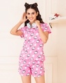 Shop Women's Pink Hello Kitty Print Top & Shorts Set1