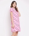 Shop Women's Pink Hello Kitty Printed Dress-Front