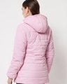 Shop Women's Pink Hooded Puffer Jacket-Design