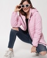 Shop Women's Pink Hooded Puffer Jacket