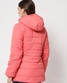 Shop Women's Pink Hooded Puffer Jacket-Design