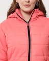 Shop Women's Pink Hooded Puffer Jacket