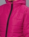 Shop Women's Pink Hooded Puffer Jacket