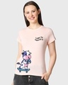 Shop Women's Pink I Like To Moove It Graphic Printed T-shirt-Front