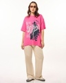Shop Women's Pink In my selfish era Graphic Printed Oversized T-shirt