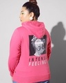 Shop Women's Pink Intense Feelings Printed Plus Size Hooded Sweatshirt-Front