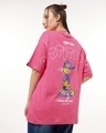 Shop Women's Pink Keep Your Attitude Graphic Printed Oversized T-shirt