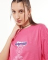 Shop Women's Pink Keep Your Attitude Graphic Printed Oversized T-shirt