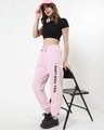 Shop Women's Pink Kill This Love Typography Relaxed Fit Joggers-Full