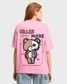 Shop Women's Pink Killer Mode Graphic Printed Oversized T-shirt-Design