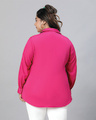 Shop Women's Plum Pink Lace Detailed Plus Size Shirt-Full