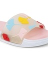 Shop Women's Pink Leaves Printed Sliders