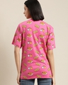Shop Women's Pink Let's Jam for A Cause AOP Oversized Cotton T-shirt-Design