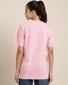 Shop Women's Pink Let The Good Times Roll Typography Oversized T-shirt-Full