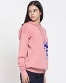 Shop Women's Pink Level Up Mickey Graphic Printed Oversized Hoodies-Full