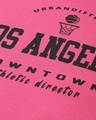 Shop Women's Pink Los Angeles Typography Oversized Sweatshirt