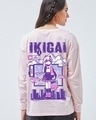 Shop Women's Pink Lost Ikigai Graphic Printed Oversized T-shirt-Front