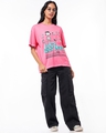 Shop Women's Pink Lucy Vanpelt Graphic Printed Oversized T-shirt