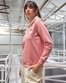 Shop Women's Pink Move On Graphic Printed Oversized Hoodies-Full