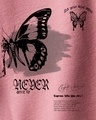 Shop Women's Pink Never Give Up Graphic Printed Oversized Hoodies