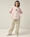 Shop Women's Pink Never Give Up Graphic Printed Oversized T-shirt-Full