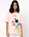 Shop Women's Pink No Prince, No Problem Graphic Printed Oversized T-shirt-Front