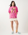 Shop Women's Pink No Talky Before Coffee Graphic Printed Oversized T-shirt