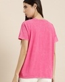 Shop Women's Pink NY Typography Relaxed Fit T-shirt-Design