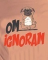 Shop Women's Pink Om Ignoram Premium Cotton T-shirt