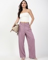 Shop Women's Mauve Oversized Korean Pants-Full