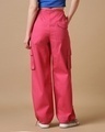 Shop Women's Pink Oversized Plus Size Cargo Parachute Pants-Design