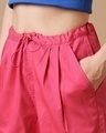Shop Women's Pink Oversized Plus Size Cargo Parachute Pants