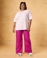 Shop Women's Pink Oversized Plus Size Pyjamas-Full