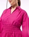 Shop Women's Pink Oversized Shirt Dress