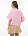 Shop Women's Pink Oversized Short Top-Design