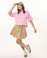 Shop Women's Pink Oversized Short Top-Full